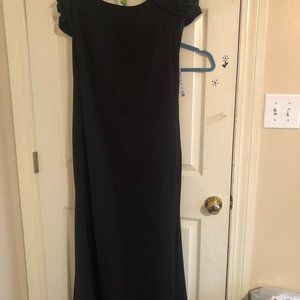 J.S. Collections black, low back ball gown size 14